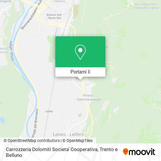 Mappa Carrozzeria Dolomiti Societa' Cooperativa