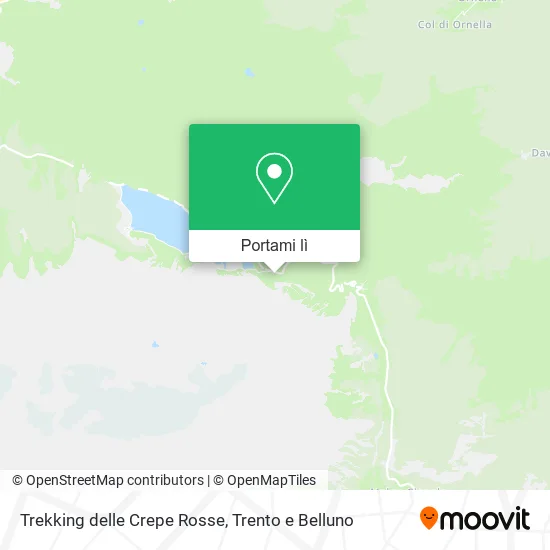 Mappa Trekking delle Crepe Rosse