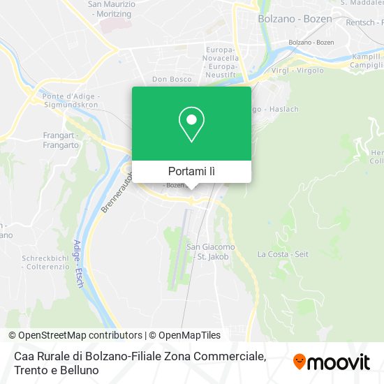 Mappa Caa Rurale di Bolzano-Filiale Zona Commerciale