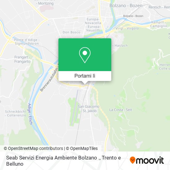 Mappa Seab Servizi Energia Ambiente Bolzano .