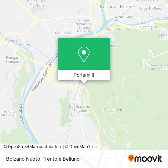 Mappa Bolzano Nuoto