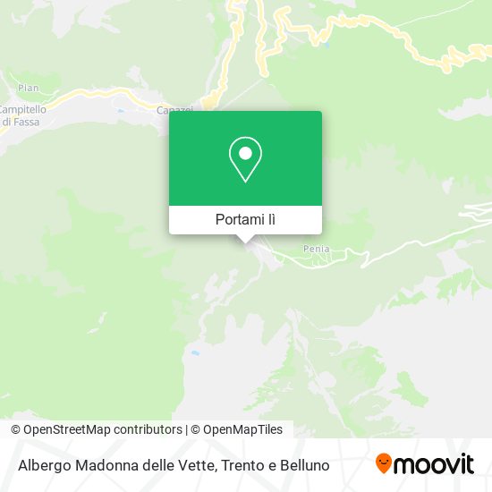 Mappa Albergo Madonna delle Vette