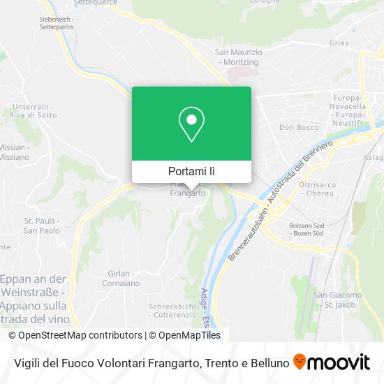 Mappa Vigili del Fuoco Volontari Frangarto