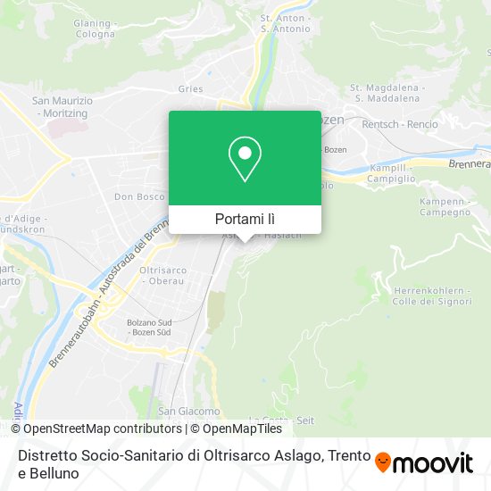Mappa Distretto Socio-Sanitario di Oltrisarco Aslago