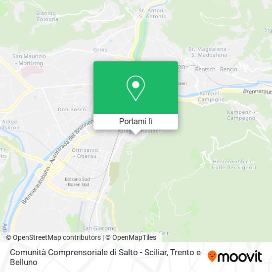 Mappa Comunità Comprensoriale di Salto - Sciliar