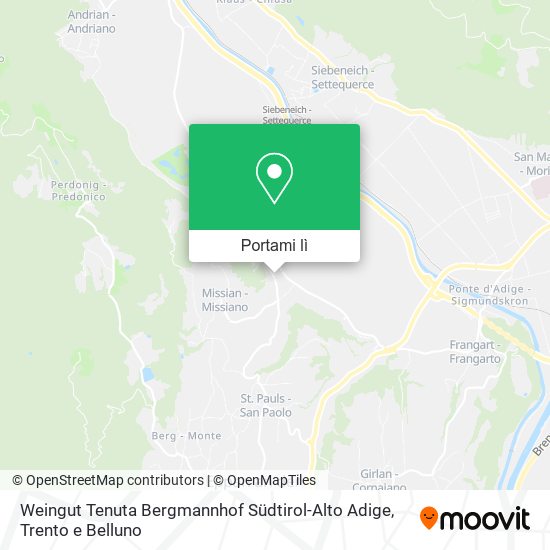 Mappa Weingut Tenuta Bergmannhof Südtirol-Alto Adige