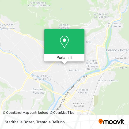 Mappa Stadthalle Bozen