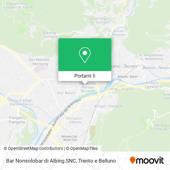 Mappa Bar Nonsolobar di Albing.SNC