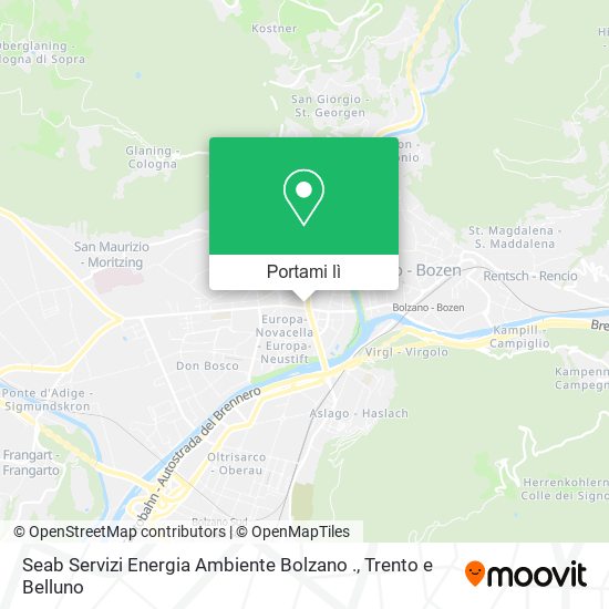 Mappa Seab Servizi Energia Ambiente Bolzano .
