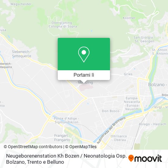 Mappa Neugeborenenstation Kh Bozen / Neonatologia Osp. Bolzano