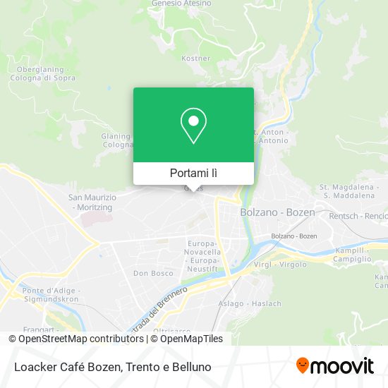 Mappa Loacker Café Bozen