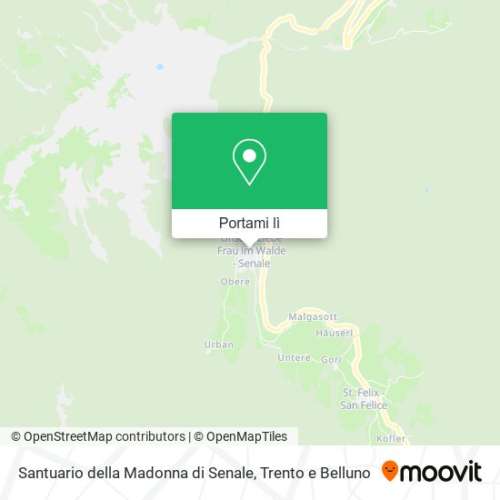 Mappa Santuario della Madonna di Senale