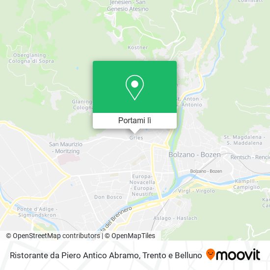 Mappa Ristorante da Piero Antico Abramo