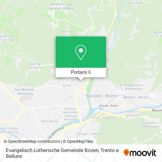 Mappa Evangelisch Lutherische Gemeinde Bozen