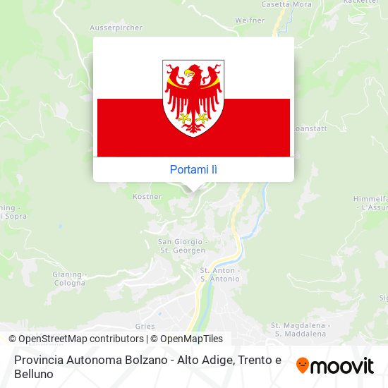 Mappa Provincia Autonoma Bolzano - Alto Adige