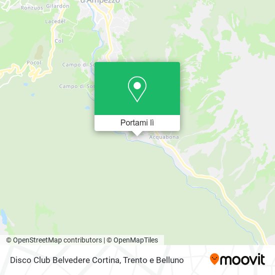 Mappa Disco Club Belvedere Cortina