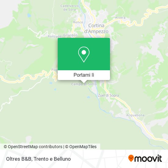 Mappa Oltres B&B