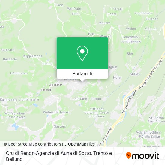 Mappa Cru di Renon-Agenzia di Auna di Sotto