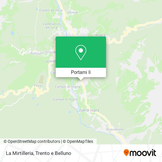 Mappa La Mirtilleria