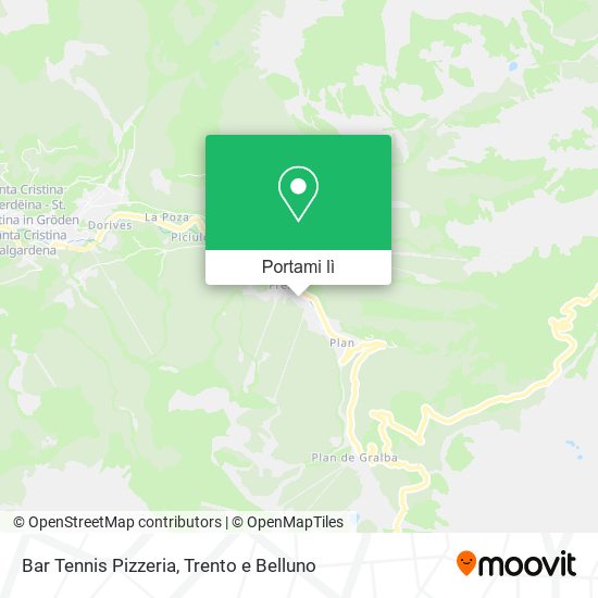 Mappa Bar Tennis Pizzeria