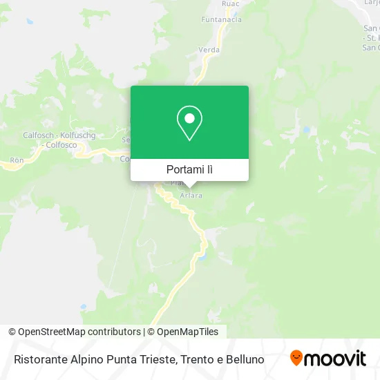 Mappa Ristorante Alpino Punta Trieste