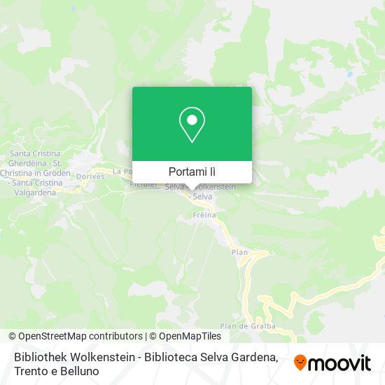 Mappa Bibliothek Wolkenstein - Biblioteca Selva Gardena