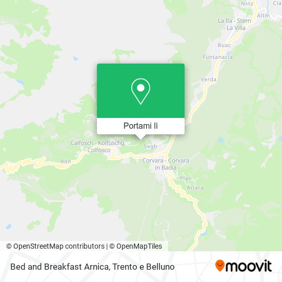 Mappa Bed and Breakfast Arnica