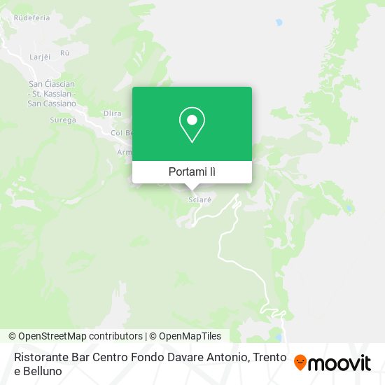 Mappa Ristorante Bar Centro Fondo Davare Antonio