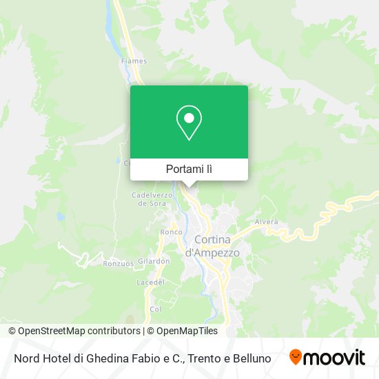Mappa Nord Hotel di Ghedina Fabio e C.