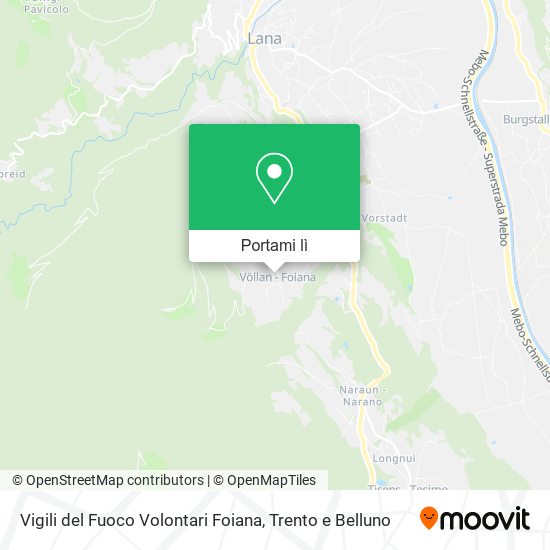 Mappa Vigili del Fuoco Volontari Foiana