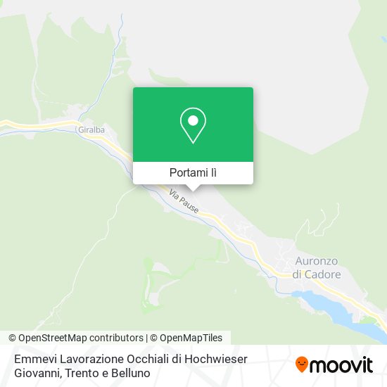 Mappa Emmevi Lavorazione Occhiali di Hochwieser Giovanni