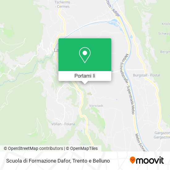 Mappa Scuola di Formazione Dafor