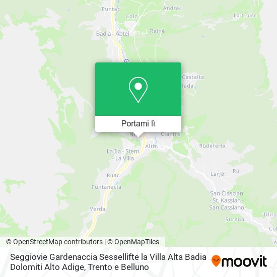 Mappa Seggiovie Gardenaccia Sessellifte la Villa Alta Badia Dolomiti Alto Adige