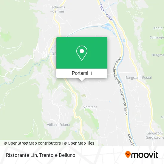 Mappa Ristorante Lin