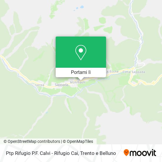 Mappa Ptp Rifugio P.F. Calvi - Rifugio Cai
