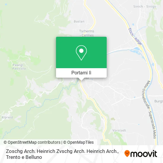 Mappa Zoschg Arch. Heinrich Zvschg Arch. Heinrich Arch.