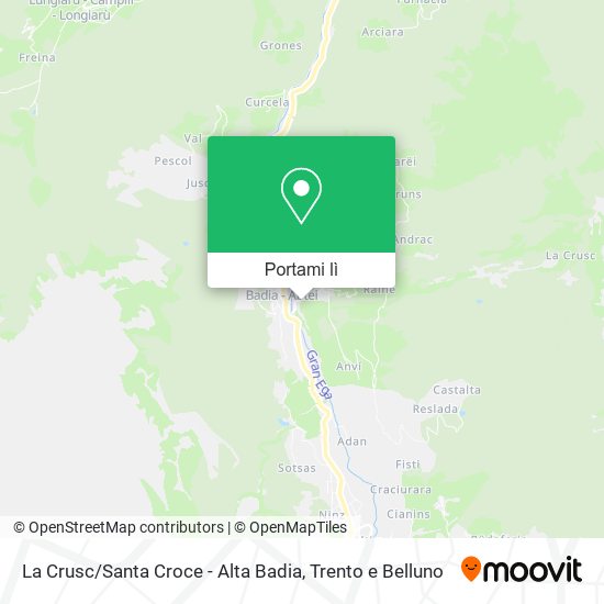Mappa La Crusc / Santa Croce - Alta Badia