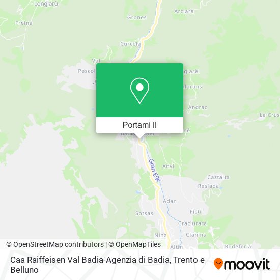 Mappa Caa Raiffeisen Val Badia-Agenzia di Badia