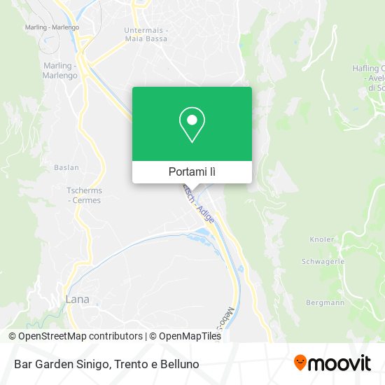 Mappa Bar Garden Sinigo