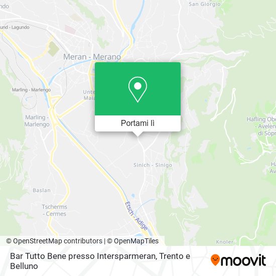 Mappa Bar Tutto Bene presso Intersparmeran