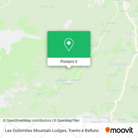 Mappa Les Dolomites Mountain Lodges