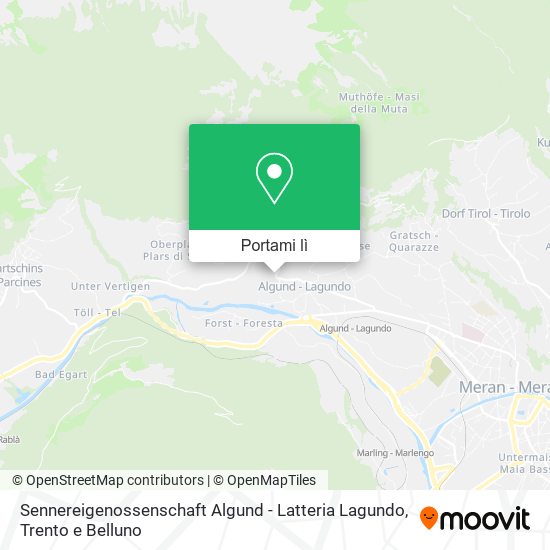 Mappa Sennereigenossenschaft Algund - Latteria Lagundo