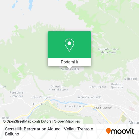 Mappa Sessellift Bergstation Algund - Vellau