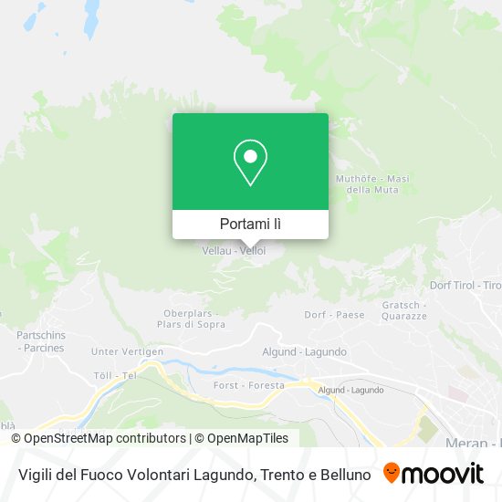 Mappa Vigili del Fuoco Volontari Lagundo
