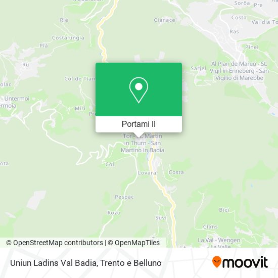 Mappa Uniun Ladins Val Badia