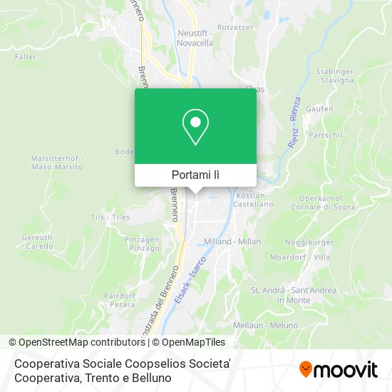 Mappa Cooperativa Sociale Coopselios Societa' Cooperativa