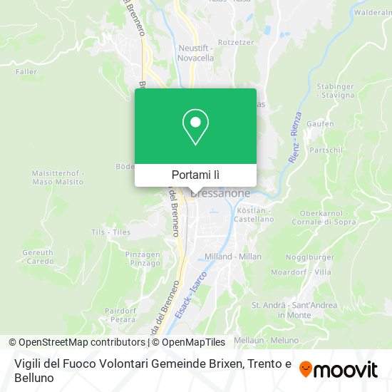 Mappa Vigili del Fuoco Volontari Gemeinde Brixen
