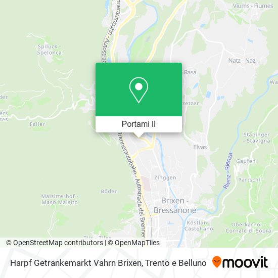 Mappa Harpf Getrankemarkt Vahrn Brixen