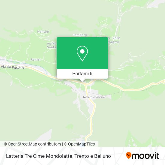 Mappa Latteria Tre Cime Mondolatte