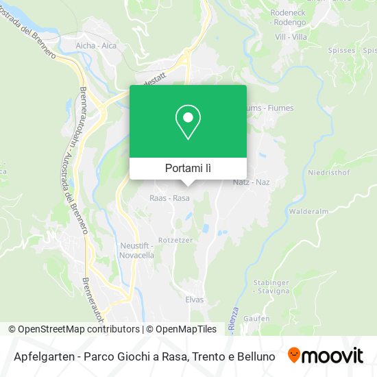 Mappa Apfelgarten - Parco Giochi a Rasa